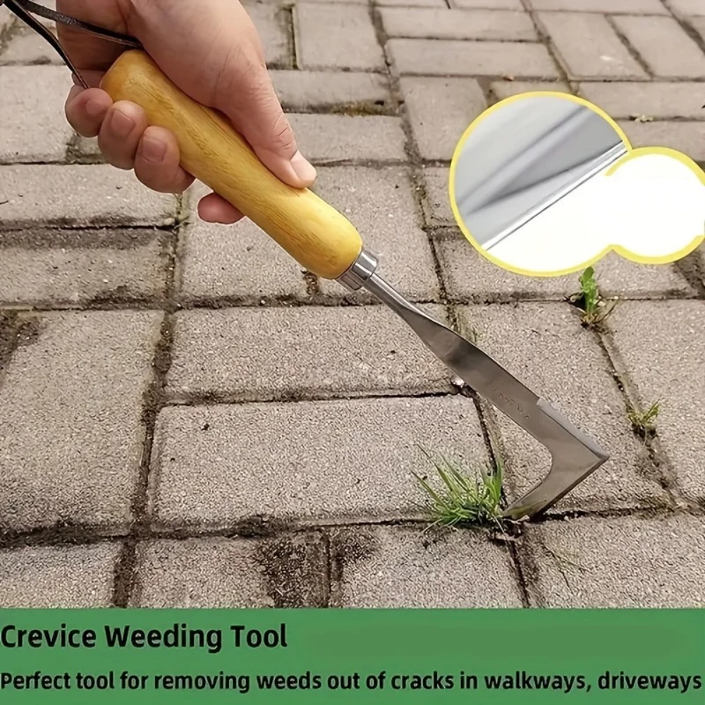 Gardening Tools Used For Weeding - 스테인리스 스틸 틈새 제초 도구, L자형