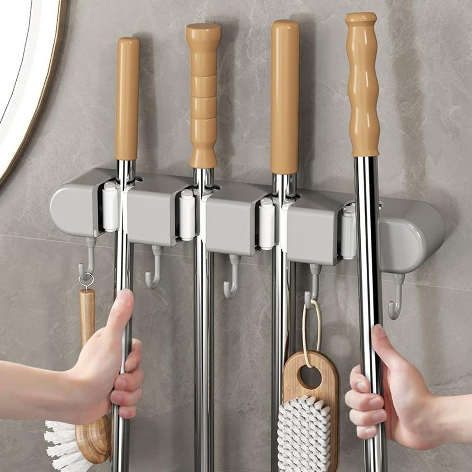 빗자루 걸이 벽걸이형, 걸이식 수납 정리함, 홈, 주방 - Gardening Tools Organiser 리뷰 및 가격