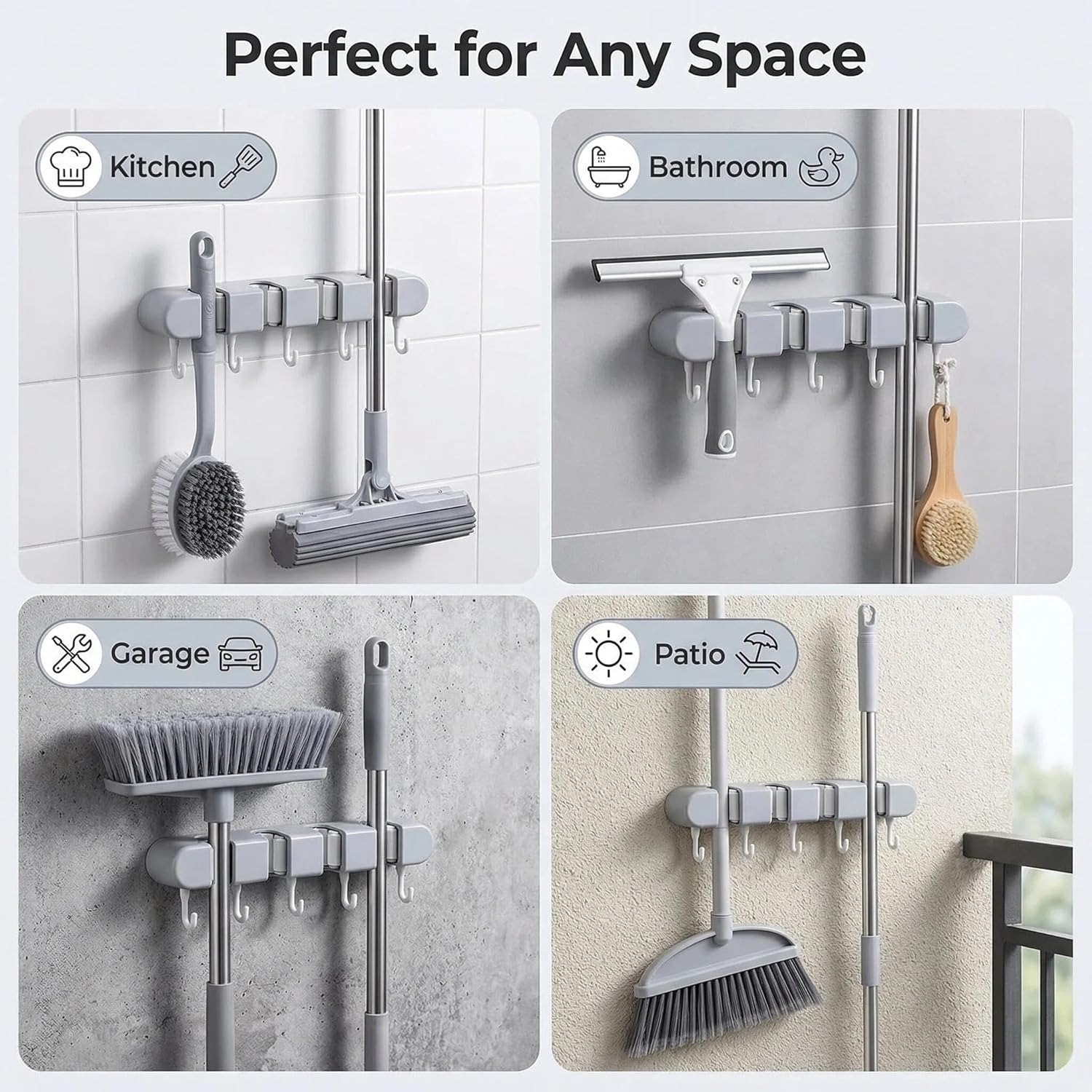 빗자루 걸이 벽걸이형, 걸이식 수납 정리함, 홈, 주방 - Gardening Tools Organiser 리뷰 및 가격