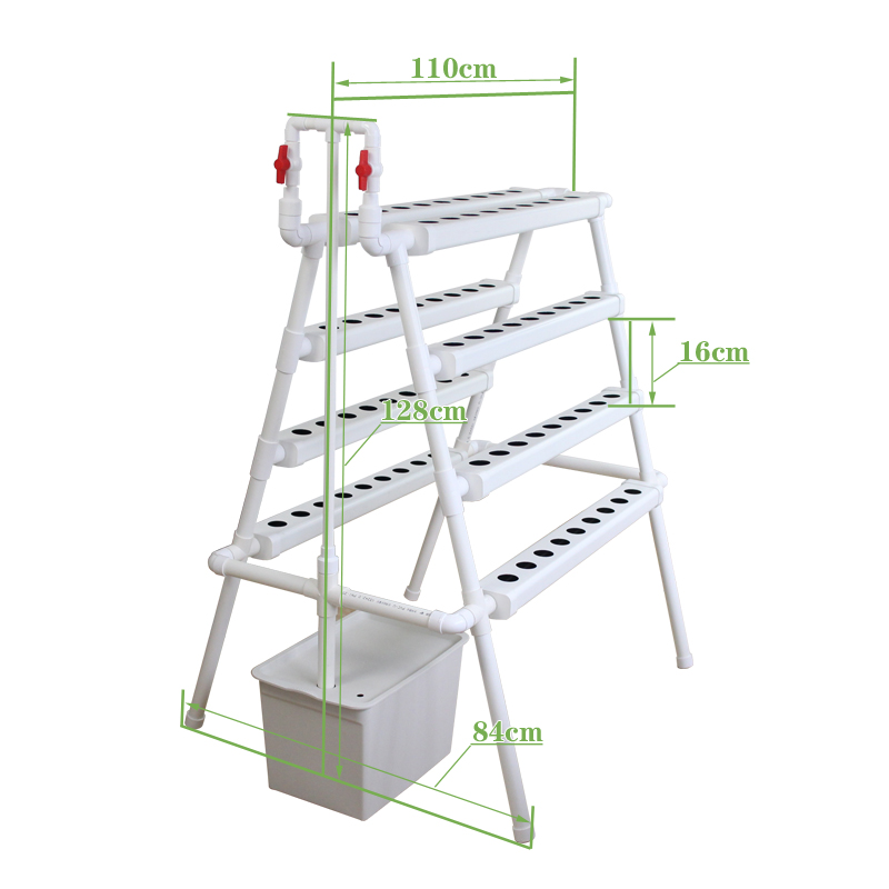 대형 실내 수직 농장 72홀 UPVC 프레임 PC 시트 - Hydroponic System 리뷰 및 가격