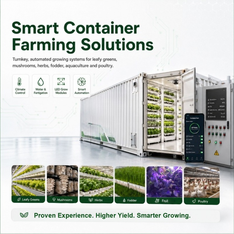 대형 스마트 농장용 컨테이너, 수직 농장, 수경 재배  - Hydroponic System 리뷰 및 가격