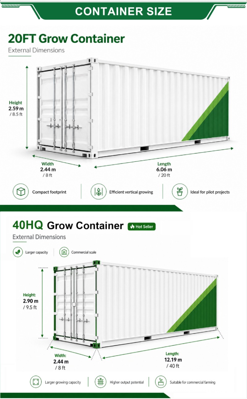대형 스마트 농장용 컨테이너, 수직 농장, 수경 재배  - Hydroponic System 리뷰 및 가격